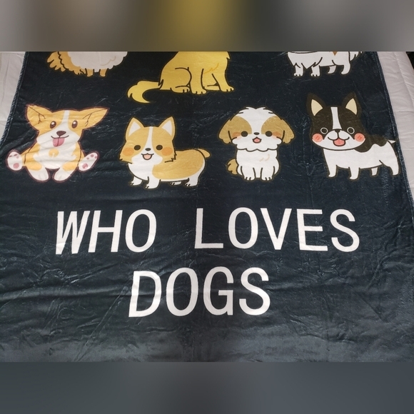 242- Dog Lovers Girl Blanket Throw NWT - Picture 3 of 7